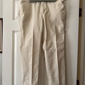 LOFT Cream Straight-Leg Chinos